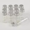 22*50*13mm 10ml Mini Glass Bottles With Metal Cap Empty Wishing Bottle Glass Vials Jars 100pcslot