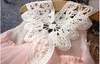Retail Baby Girl Lace Tulle Princess Dress Kids Pärlade spets Gace Dresses Girls Sleeveless Vest Dress Lovely Children Lace Net Yar5382040