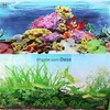 30x60cm Decoração de aquário de dupla face tanque de peixes Poster Acessórios de aquário3098282