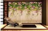 Personnalisé 3d Photo papier peint Original rose rose fleur rose en bois TV fond mur Papier Peint Peinture Murale Pour Salon