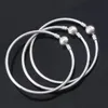 17-21cm 5 styles 925 Silver Plated Bracelet Snake Chain Bangle with Barrel Clasp Fit European Beads Bracelet for DIY jewelry