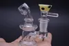 Gruby Dab Rig Nano Bubbler Oil Rig Heady Glass Dab Rigs 14mm fajka wodna Bong Recycler Pyrex Mini Bongo z miska do palenia 1 sztuk