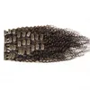 9pcsset 100g kinky lockigt klipp i mänskliga hårförlängningar peruanska remy hårklipp på 100 mänskligt naturligt hårklipp ins bunt6663709