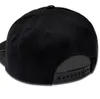 Cappelli a tesa piatta Snapback Cappello unisex con montatura piatta regolabile con borchia in metallo 3D Cappello sportivo con cappuccio hip-hop punk da baseball nero