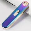 Nieuwe Hot Eerlijke USB oplaadbare lichtere ultradunne winddichte lichters metalen elektronische sigarettenaansteker voor mannen en vrouwen mode cadeau