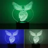 3D aigle diao squelette cadeau LED nuit 7 changement de couleur tactile table lampe de bureau lumière acrylique luminaires chambre à coucher # R45