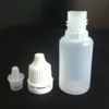 LDPE naaldflessen met kinderdichte veiligheidsdop en korte druppelaar 3 ml / 5 ml / 10 ml / 15 ml / 20ml / 30 ml / 50ml E Liquid druppelfles