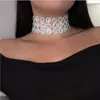 Choker Europe and America Short Necklace Multi-Layer Concave Diamond Crystal Necklace Wholesale