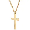 Pretty Gold Chain Jewelry Cross Pendant Necklace Link Chain Necklace Statement Charm Jewelry Black Silver Gold Plated Cross Necklaces