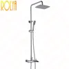 Rolya Waterfall Exposed Luxury Bathing Shower Sets Squar Style Rubinetti per miscelatori da bagno