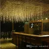 New Year LED Curtain Icicle String Lights 5m 16.4ft Droop 96Led Fairy Garland Light For Christmas Outdoor Decoration