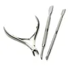 3pcs / set cuticle manicure scissor rostfritt stål nipper cutter nagel art plier clipper verktyg för död hud och hangnail lx2686