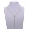 plaqué or mode chaîne délicate Y lariat collier pour femmes été sexy longue chaîne OL dames cadeau à la mode colliers classiques