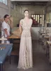 Lihi Hod Boho Wedding Dresses Lace V Neck Cap Sleeve Beach Bridal Gowns Elegant Country Bohemian A-Line Wedding Dress Vestido De Novia