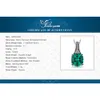 JewelryPalace Classic 21Ct Cushion Russian simulou Emeralds Pinging for Women Real 925 Sterling Silver Classic Jewelry5704120