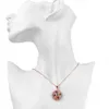 Groothandel 18k rose vergulde bloem hanger ketting met zirkoon vrouw meisjes mode party sieraden Valentijnsdag cadeau gratis verzending