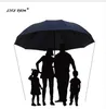 Zoals regen 152 cm grote golf paraplu regen vrouwen winddichte grote vouwen paraplu hoogwaardige mannen zakelijke dubbele paraplu's uby28