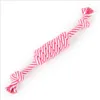 Pet Dog chews Rope Fun Pet Knot cotton ropes Toy Stripe Rope Dog cleaning teeth Toy Durable High Quality Dog Accessories