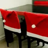 Santa Claus Chair Covers Hat Home Party Kerst Diner Tafel Party Kerstdecoratie