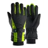 Gants de ski d'équitation en plein air d'hiver doublure polaire imperméable coupe-vent antidérapant Snowboard moto gants de sport bateau libre