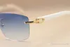 رائعة بيضاء بوفالو قرن النظارات الشمسية مصممة العلامة التجارية مصمم الأزياء الفاخرة على شكل نظارة شمسية بلا جدوى للرجال نساء 8300816 مع origi7687124
