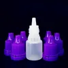 LDPE naaldflessen met kinderdichte veiligheidsdop en korte druppelaar 3 ml / 5 ml / 10 ml / 15 ml / 20ml / 30 ml / 50ml E Liquid druppelfles