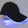 Coromose LED Light Light Flash Waseball Cap Moda LED Lighted Glow Club Party Czarny Tkanina Podróż Kapelusz Baseball Cap