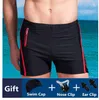 XL-6XL plus storlek badkläder män simning trunkar man baddräkt simma boxer briefs shorts sunda gåva simma cap näsa öronklämma 4xl 5xl