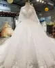 2019 robe de bal de luxe avec enveloppe détachable chérie dentelle appliquée perles perles paillettes balayage train robe de mari￩e robes de mariée de pays