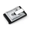 Tarteras de hombres de alta calidad Titular de tarjetas de crédito Conjuntos de tarjetas automáticas Business Aluminio Wallet Tarjetas Conjuntos de clip de efectivo