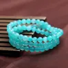 With Certificate 6mm CRYSTAL Bracelet Amazonite 3 turns Bracelet Precious Crystal Bracelet Jade Jewelry Fine Jewelry