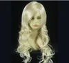 Livraison gratuite +++ perruque synthétique longue bouclée blonde pâle cheveux sexy Sathura perruque de mode pour femmes