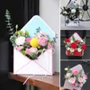 1pcs 35*24*8cm Mini Creative Envelope Fold Flower Flowers Caixa Material Rosa Decoração do presente Flor Flor 7A1466