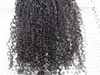ブラジルの人間のバージンレミークリップインヘアエクステンション新しい巻き毛の横糸ブラックカラー厚いダブルドローイン9142670