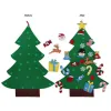 5PCS Mode DIY Filz Weihnachtsbaum mit Dekorationen Tür Wandbehang Kinder pädagogisches Geschenk Weihnachten Tress ca. 77X100cm