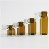 50 pçs / lote 2ml mini-gotas vazias garrafas portáteis aromatherapy essnaterial frasco de óleo com gotas de olho de vidro