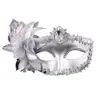 Fashion Women Sexy Mask Hallolowmas Venetiaans oogmasker Maskerade maskers met bloemenveer Paas dance feest vakantiemasker Drop6759618