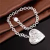 Beast gift !Women's heart fashion 925 silver bracelet JSPB347 girl women sterling silver plated Charm Bracelets