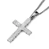Mode män hip hop rostfritt stål smycken hänge halsband full strass design silver färg kedja smycken mens halsband7152188