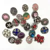 Noosa Snap Button Jewelry Wholesale Lot Fit Bracelet Bangles Necklaces 18mm Metal Rhinestone Ginger Snap Buttons Charm Bracelets