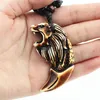 Jewelry Whole Mixed 12pcs Faux Yak Bone Carving Dragon Totem TigerElephantWolf Teeth Pendant Necklace Animal Tooth Amulet Gi8043573