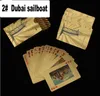 تمثال جديد لأسلوب Liberty Style Plastic Plant Plant Cards Gold Foil Poker Golden Poker Cards Dubai 24K Gaming Table Games