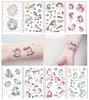 1 pièces dessin animé licorne Tatouage pour enfant mignon faux Taty Tatouage Temporaire Art corporel imperméable Temporaire Tatouage autocollant DDA638