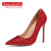 Darmowe Mody Kobiety Pompy Lady Czarny Kryształ Strass Spiczaste Toe High Heels Shoes Party Shoes 12 CM 10 cm 8 cm Buty ślubne