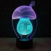 Home Decoration Pilzhaus Cartoon 3D Schreibtischlampe 7 veränderbare Farben LED Nachtlicht Xmas #R54