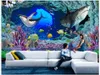 Papel de parede 3D Personalizado Foto mural Papel De Parede Mundo Subaquático 3D Casa inteira papéis de parede sala de estar fundo papéis de parede decoração da sua casa