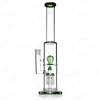 New design water bong glass bong water pipe rocket filtered use for smoking with 15.5 inches 18mm female joint green color