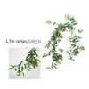 1,7m Simulering Willow Vine Leaf Artificial Plants Vine Fake Plants Heminredning Plast Konstgjord Blomma Rattan Evergreen Cirrus
