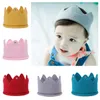 Moda Colorido Bebê Recém-nascido Foto Props Crianças Bonés de Bebê Coroa De Malha Headband Chapéu Acessórios de Fotografia Cap Aniversário