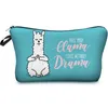 Baby alpaca 3D print munt portemonnee cartoon alpacasso vrouwen cosmetische tas kinderen portemonnee 10 stijlen opbergtas C5144